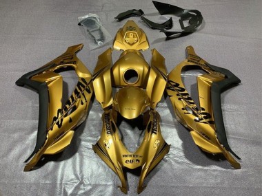 Buy 2016-2020 Kawasaki ZX10R Motorcycle Fairings - Gold Black UK