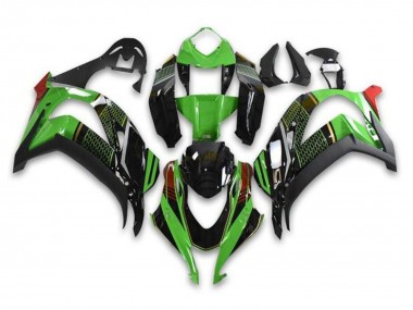 Buy 2016-2020 Kawasaki ZX10R Motorcycle Fairings - Green Glossy Black Red Honeycomb UK