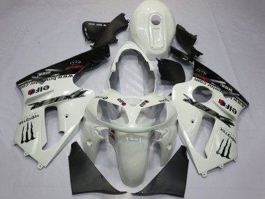 Buy 2000-2001 Kawasaki ZX12R Motorcycle Fairings - Pearl White Black Elf Monster Energy UK