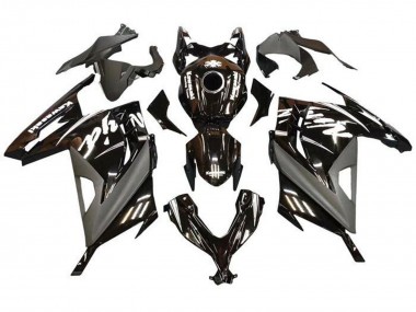 Buy 2013-2017 Kawasaki EX300 Motorcycle Fairings - Glossy Black Matte Black White UK