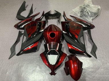 Buy 2013-2017 Kawasaki EX300 Motorcycle Fairings - Red Black White UK