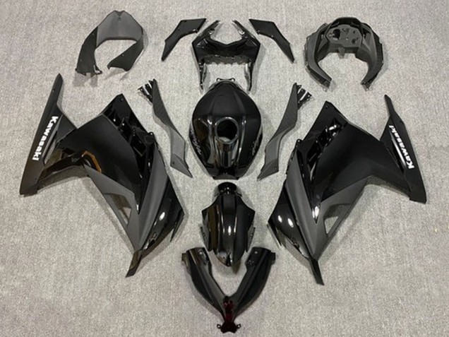 2013-2017 Kawasaki EX300 Motorcycle Fairings - Glossy Black Matte Black UK