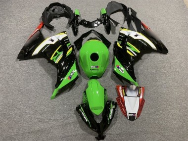 Buy 2013-2017 Kawasaki EX300 Motorcycle Fairings - Green Black White Yellow Red UK