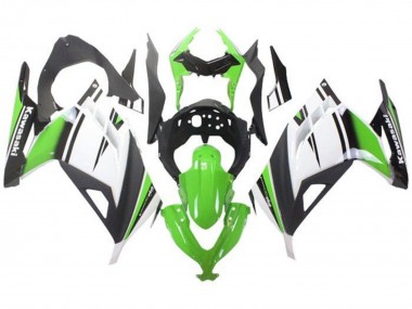 Buy 2013-2017 Kawasaki EX300 Motorcycle Fairings - Green White Black Matte Black UK