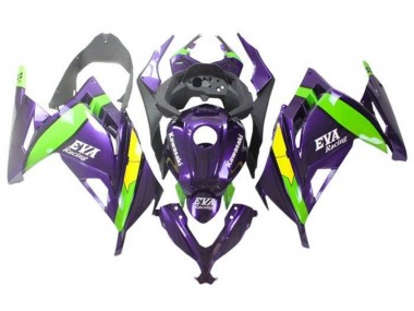 Buy 2013-2017 Kawasaki EX300 Motorcycle Fairings - Purple Green Yellow Eva Racing UK