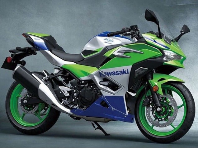 2024-2026 Kawasaki Ninja 500 EX500R Motorcycle Fairings - Silver Green Blue UK