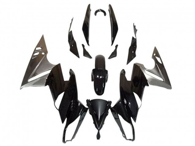 2009-2011 Kawasaki Ninja 650 EX650 Motorcycle Fairings - Glossy Black Silver UK