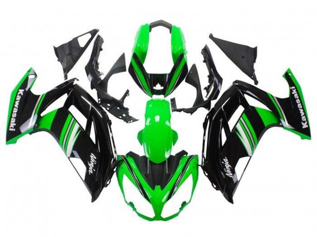 2012-2016 Kawasaki Ninja 650 EX650 Motorcycle Fairings - Green Black White Grey Stripe UK