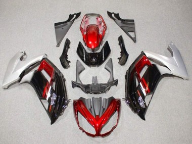 Buy 2012-2016 Kawasaki Ninja 650 EX650 Motorcycle Fairings - Silver Red Glossy Black UK