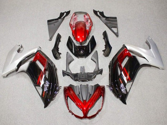 2012-2016 Kawasaki Ninja 650 EX650 Motorcycle Fairings - Silver Red Glossy Black UK