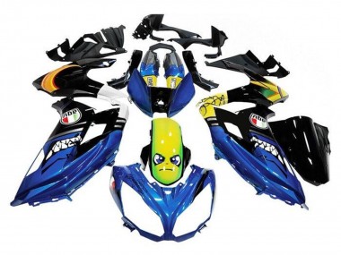 Buy 2012-2016 Kawasaki Ninja 650 EX650 Motorcycle Fairings - Blue Yellow Shark UK