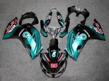 Buy 2012-2016 Kawasaki Ninja 650 EX650 Motorcycle Fairings - Blue Glossy Black Petronas UK