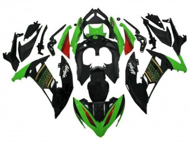 Buy 2020-2025 Kawasaki Ninja 650 EX650 Motorcycle Fairing - Green Black Red Honeycomb UK