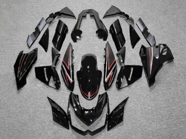 Buy 2010-2013 Kawasaki Z1000 Motorcycle Fairings - Glossy Black Red Stripe UK