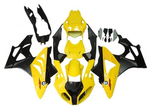 2009-2014 BMW S1000RR Motorcycle Fairings - Yellow Matte Black UK