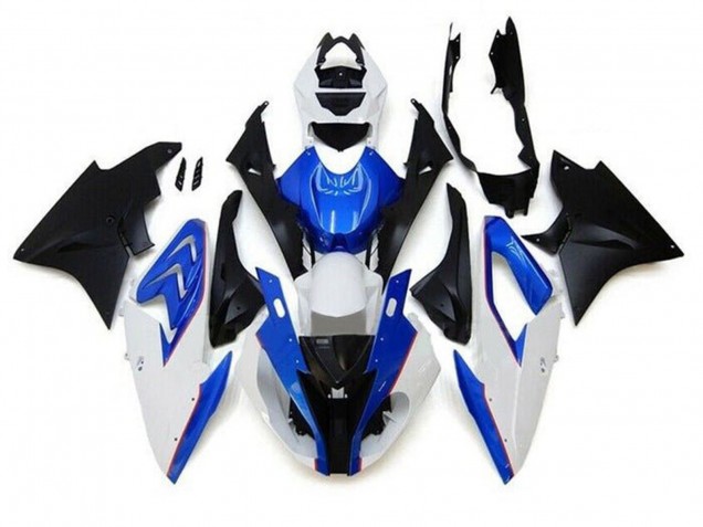 2015-2016 BMW S1000RR Motorcycle Fairings - White Blue Matte Black UK