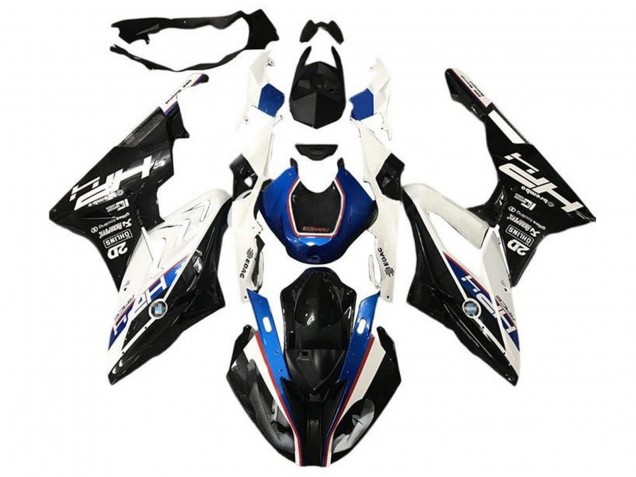 2015-2016 BMW S1000RR Motorcycle Fairings - White Blue Glossy Black HP UK