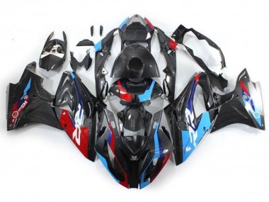 Buy 2017-2018 BMW S1000RR Motorcycle Fairings - Blue Red Faux Carbon Fiber UK