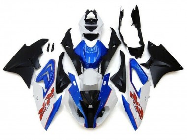Buy 2017-2018 BMW S1000RR Motorcycle Fairings - White Blue Matte Black Pinstripe RR UK