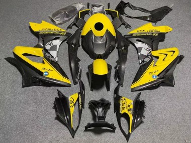 Buy 2017-2018 BMW S1000RR Motorcycle Fairings - Yellow Faux Carbon Fiber UK
