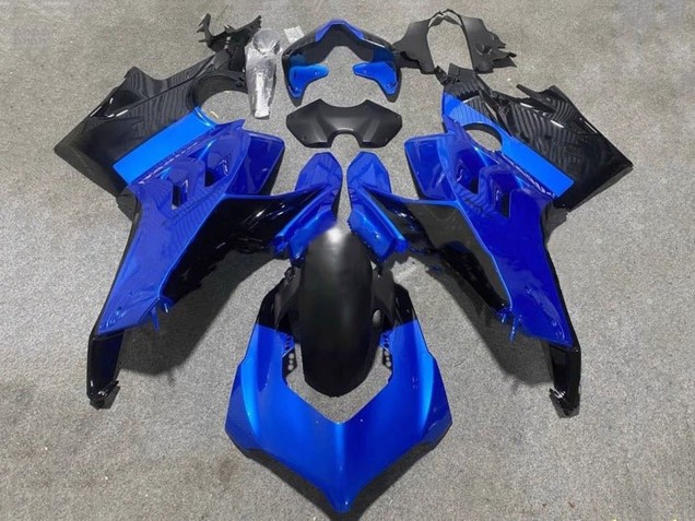 2020-2021 Ducati Panigale V4 V4S Motorcycle Fairings - Blue Glossy Black UK