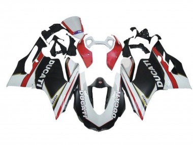 Buy 2011-2014 Ducati Panigale 1199 Motorcycle Fairings - White Red Matte Black UK