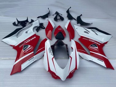 Buy 2011-2014 Ducati Panigale 1199 Motorcycle Fairings - White Red Glossy Black UK