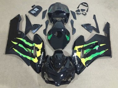 Buy 2004-2005 Honda CBR1000RR Motorcycle Fairings - Glossy Black Green Yellow Monster UK