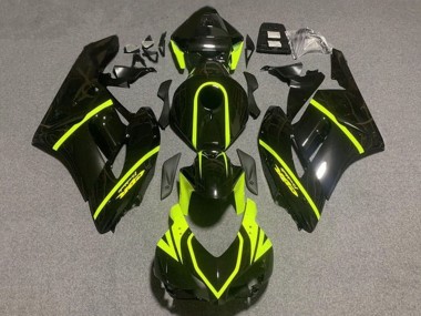 Buy 2004-2005 Honda CBR1000RR Motorcycle Fairings - Glossy Black High Viz Yellow Stripe UK