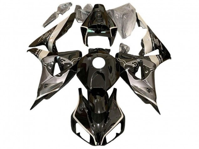 2006-2007 Honda CBR1000RR Motorcycle Fairings - Grey Glossy Black Bull UK