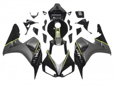 Buy 2006-2007 Honda CBR1000RR Motorcycle Fairings - Grey Glossy Black Yellow Stripe UK