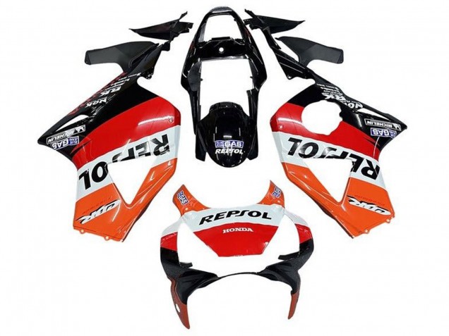 2002-2003 Honda CBR900RR 954 Motorcycle Fairings - White Orange Red Glossy Black Repsol UK