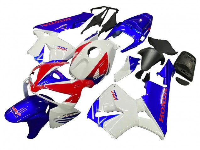 2005-2006 Honda CBR600RR Motorcycle Fairings - White Red Blue HRC UK