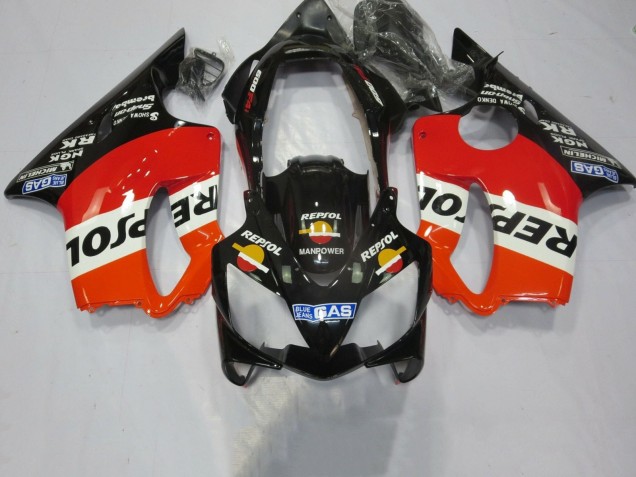 2004-2007 Honda CBR600 F4i Motorcycle Fairings - Orange White Red Glossy Black Repsol UK