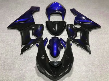 Buy 2005-2006 Kawasaki ZX6R Motorcycle Fairing - Blue Glossy Black UK