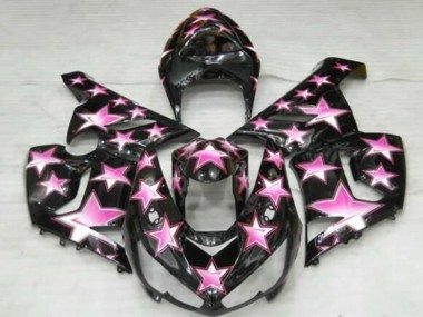 Buy 2005-2006 Kawasaki ZX6R Motorcycle Fairings - Black Pink Star UK