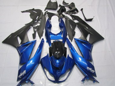 Buy 2007-2008 Kawasaki ZX6R Motorcycle Fairings - Blue Matte Black White UK