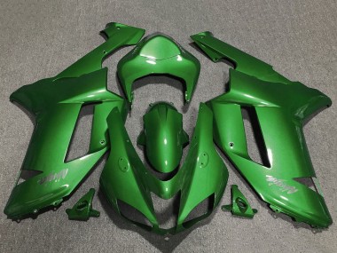 Buy 2007-2008 Kawasaki ZX6R Motorcycle Fairings - Green Chrome UK