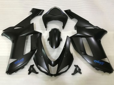 Buy 2007-2008 Kawasaki ZX6R Motorcycle Fairings - Matte Black Blue Ninja UK