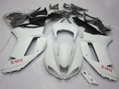 Buy 2007-2008 Kawasaki ZX6R Motorcycle Fairings - Matte White Red UK
