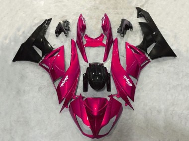 Buy 2009-2012 Kawasaki ZX6R Motorcycle Fairings - Candy Red Glossy Black UK