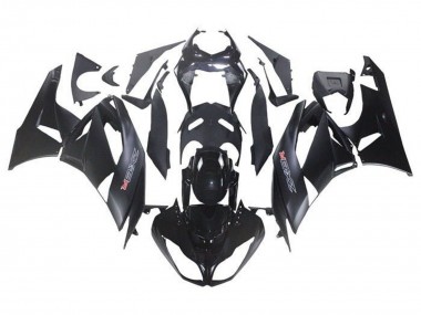 Buy 2009-2012 Kawasaki ZX6R Motorcycle Fairing Kits - Glossy Black Matte Black UK