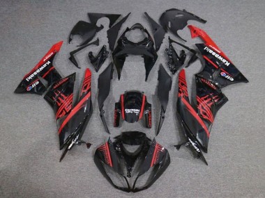 Buy 2009-2012 Kawasaki ZX6R Motorcycle Fairings - Glossy Black Red Monster UK