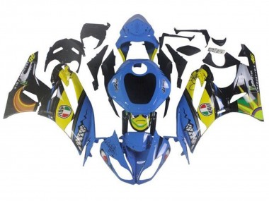 Buy 2009-2012 Kawasaki ZX6R Motorcycle Fairings - Blue Yellow Shark UK