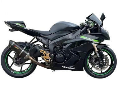 Buy 2009-2012 Kawasaki ZX6R Motorcycle Fairings - Matte Black Green UK