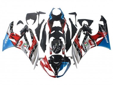 Buy 2009-2012 Kawasaki ZX6R Motorcycle Fairings - Blue Red Glossy Black Silver UK