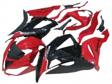 Buy 2013-2018 Kawasaki ZX6R Motorcycle Fairing - Red Glossy Black UK