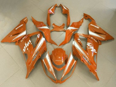 Buy 2013-2018 Kawasaki ZX6R Motorcycle Fairings - Orange White UK