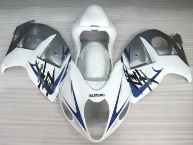 Buy 1996-2007 Suzuki GSXR 1300 Hayabusa Motorcycle Fairings - White Silver Blue UK