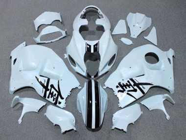 Buy 1996-2007 Suzuki GSXR 1300 Hayabusa Motorcycle Fairings - White Black Stripe UK